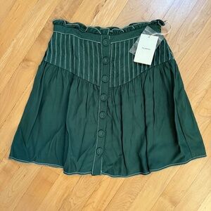 NWT Green Tularosa Button Up Front Skirt Size Small